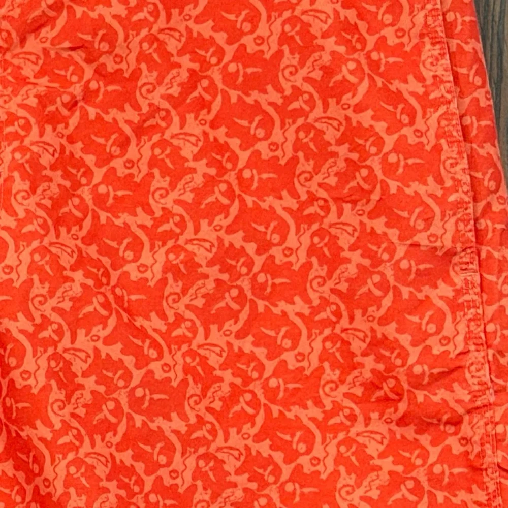 Southern Tide Island Batik Fish Swim Shorts Orange Water‎ Board Trunks Size XL